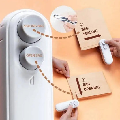 Portable Mini Sealer 2 in 1 Heat Sealer For Snacks Home use rechargeable sealer Vacuum Sealer Snacks plastic bag heat sealer