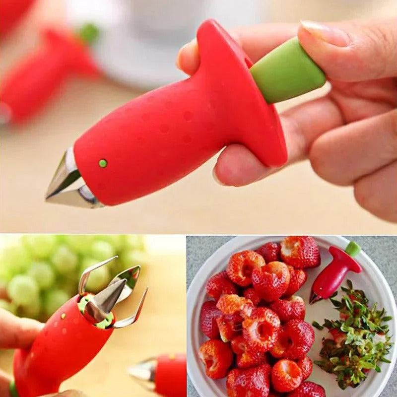 Strawberry Stem Remover Ware Tomato Stem Fruit Corer Strawberry Knife Pineapple Hole Seed Vegetable Cutter Kitchen