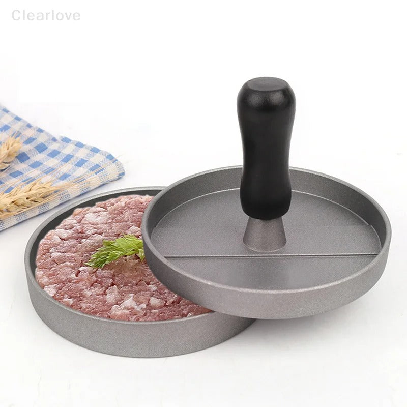 Burger Press Stainless Steel Smash Hamburger Presses Meat Mold for Deli Meats Kitchen Accessories Patties Meat Masher Circular