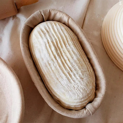 Banneton Bread Proofing Basket Set, 10" Oval Banneton Baskets, Sourdough Bread Baking Supplies with Bread Lame, Dough Whisk