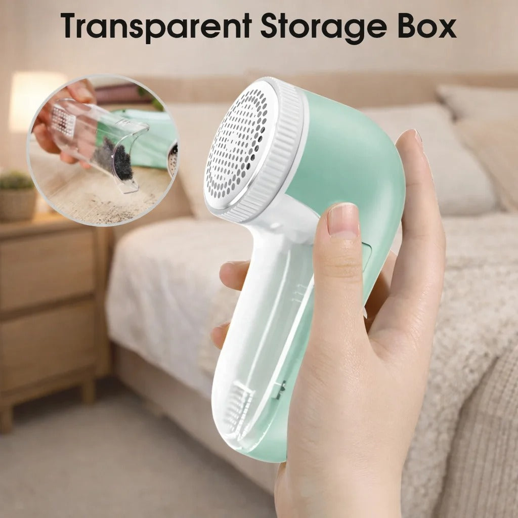 Portable Electric Fabric Shaver - Professional Lint Remover & Fuzz Trimmer for Clothes, Household Use with Sharp Blade and Brush
