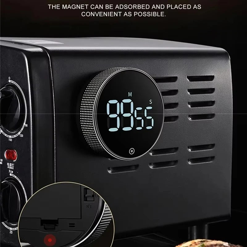 Dinrgo Magnetic Digital Timers Manual Countdown Kitchen Timer Countdown Clock Mechanical Counter for Cooking