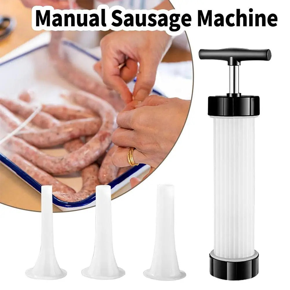 Portable Manual Sausage Machine Maker Homemade Handmade Sausage Stuffing Household Kitchen Small Injection Sausage Filler Press