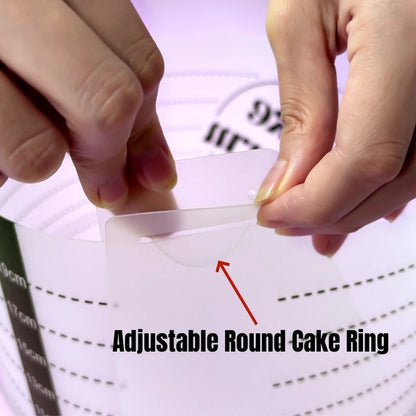 Round Shaped Baking Mould Adjustable Mousse Cake Ring Mould Retractable Dessert Acrylic Mould with Scale Cooking Decor Tools