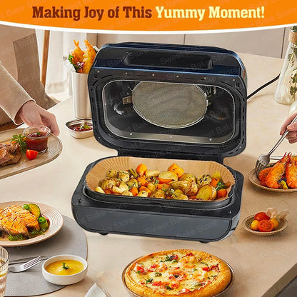 Large Disposable Air Fryer Parchment Paper Liners for Ninja Foodi Max Health Grill & AG551EU/AG651UK, Air Fryer Accessories