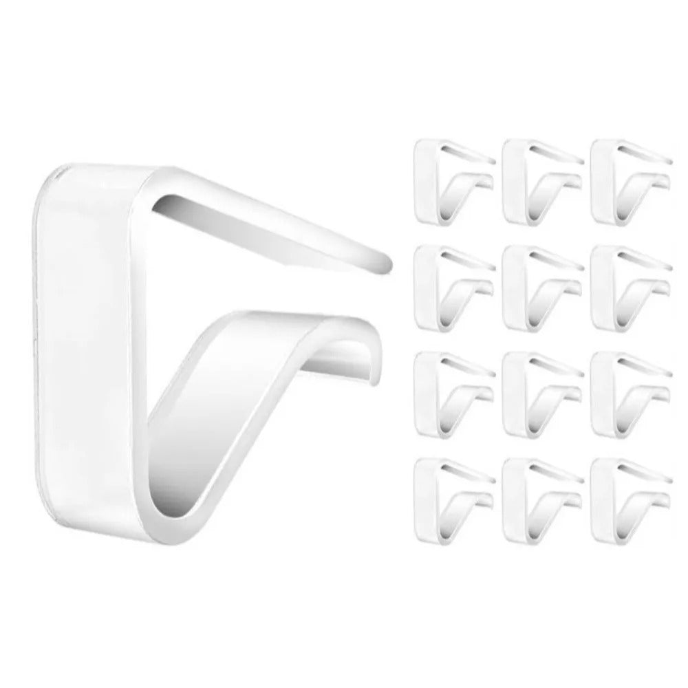 12pcs Durable Tablecloth Fixing Clip Invisible Anti-slip Clear Tablecloth Clips Plastic Transparent Table Cover Holders