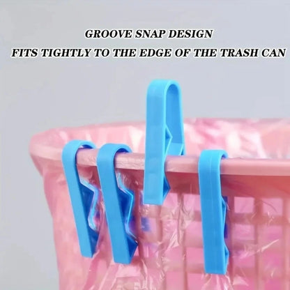 Multifunctional Anti Slip Bin Side Fixing Clips Waste Bag Retainers Household Garbage Snack Bag Fastening Storage Divider Parts