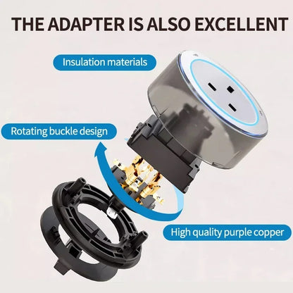 Rail Track Socket UK EU US Standard Round Romovable Adapter Socket Home Kitchen Meeting Wall Mounted Electrical Outlet With Usb