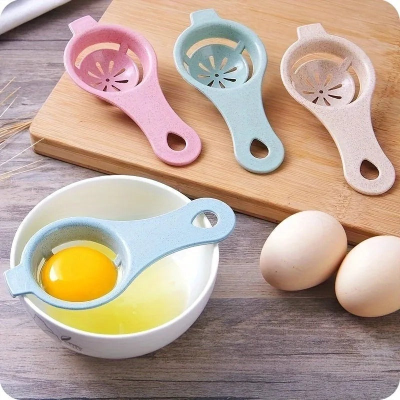1pc Sustainable Wheat Straw Egg Separator - Easy Yolk & White Filter For Baking, Kitchen Gadget