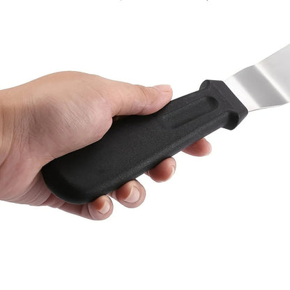Icing Spatula Angled Stainless Steel Palette Knife Curved Offset Blade Professional Frost Cream Spatula for Cake Pastry Baking