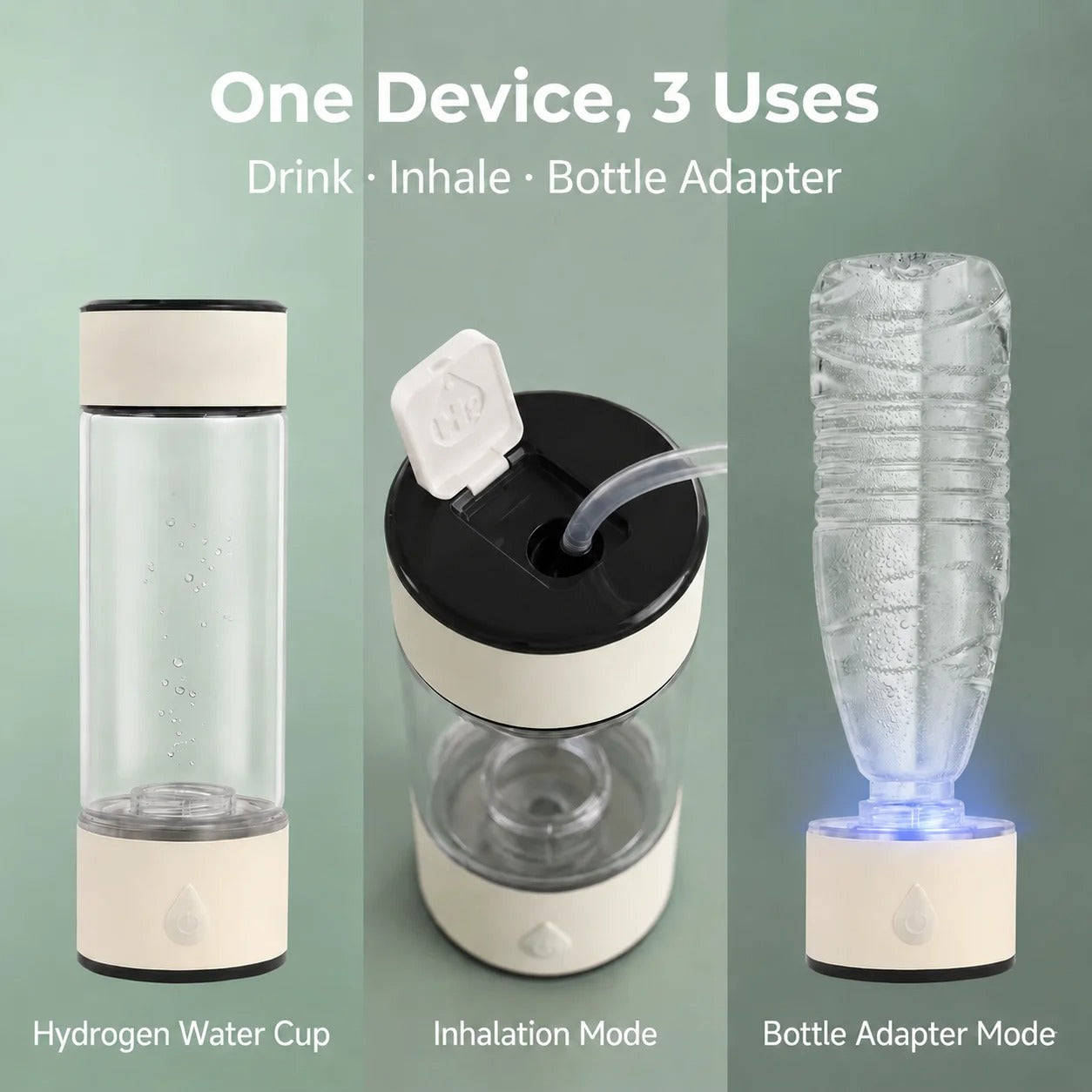 High Concentration Hydrogen Water Generator Bottle 8032 PPB SPE PEM Ionizer Cup Portable Rechargeable Hydrogen Rich Water Maker