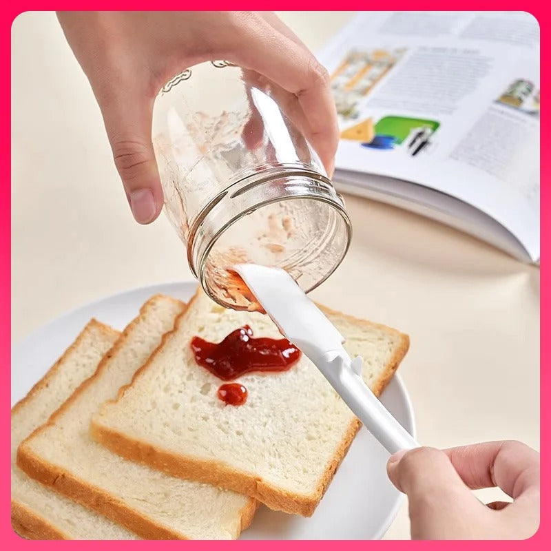 Household Two-in-one Baking Spatula Hightemperature Resistant Silicone Spatula Cream Jam Butter Spatula Kitchen