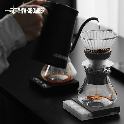 MHW-3BOMBER Digital Kitchen Coffee Scale High Precision Cyclic Rechargeable Espresso Electronic Scale Home Barista Accessories