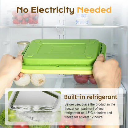 Household Rolled Ice Cream Maker Small Child's Homemade Yogurt Pudding Stainless Steel Stir Fried Ice Tray Ice Stir Fry Machine