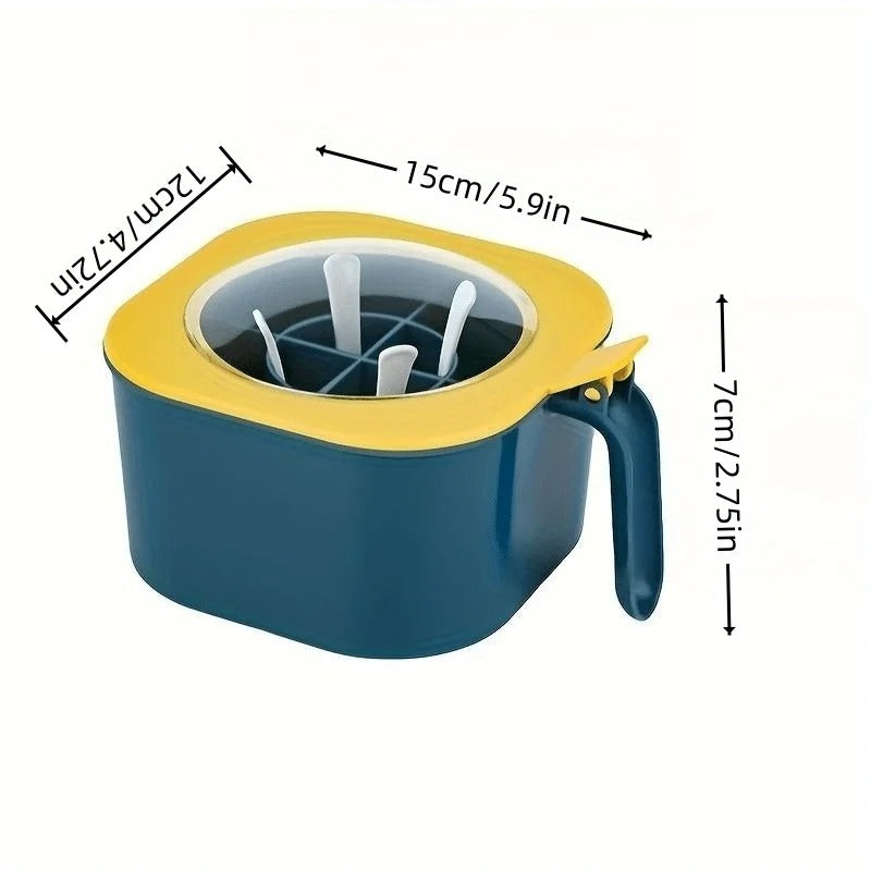 A 4-In-1 Large Capacity Seasoning Box with a Lid And Spoons Comes with Four Spoons for in The Home Kitchen for Salt Containers