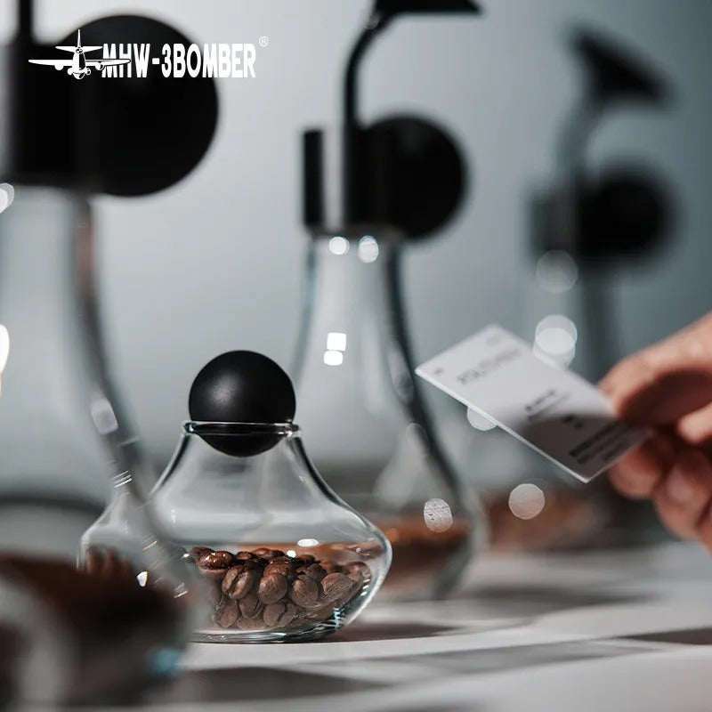 MHW-3BOMBER Coffee Aroma Glass Bottle Coffee Bean Tea Liquor Sample Display Container For Home Café Barista Beverage Lovers