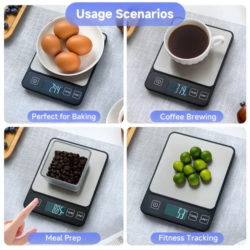 10kg Kitchen Scale LCD Digital Display Electronic Table Scale Baking Gram Weight Scales For Personal Healthy Diet Food Scale