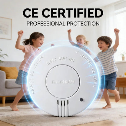 CCEsafety SA10 Smoke Detector 9V Replaceable Battery Fire Alarm Smoke Sensor Hush Button For Home Apartment Rental CE EN14604