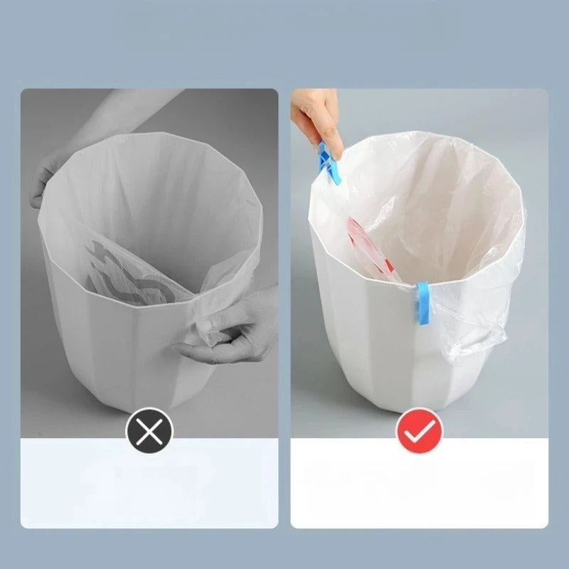 Multifunctional Anti Slip Bin Side Fixing Clips Waste Bag Retainers Household Garbage Snack Bag Fastening Storage Divider Parts