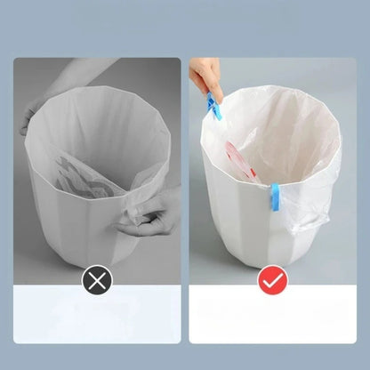 Multifunctional Anti Slip Bin Side Fixing Clips Waste Bag Retainers Household Garbage Snack Bag Fastening Storage Divider Parts