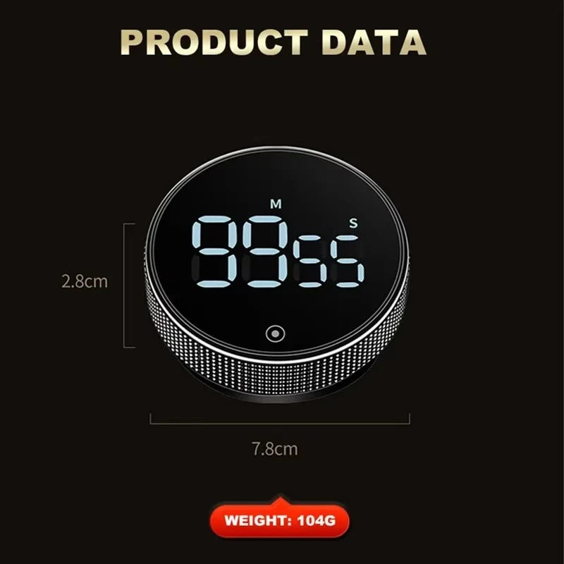 Dinrgo Magnetic Digital Timers Manual Countdown Kitchen Timer Countdown Clock Mechanical Counter for Cooking