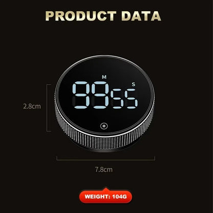 Dinrgo Magnetic Digital Timers Manual Countdown Kitchen Timer Countdown Clock Mechanical Counter for Cooking