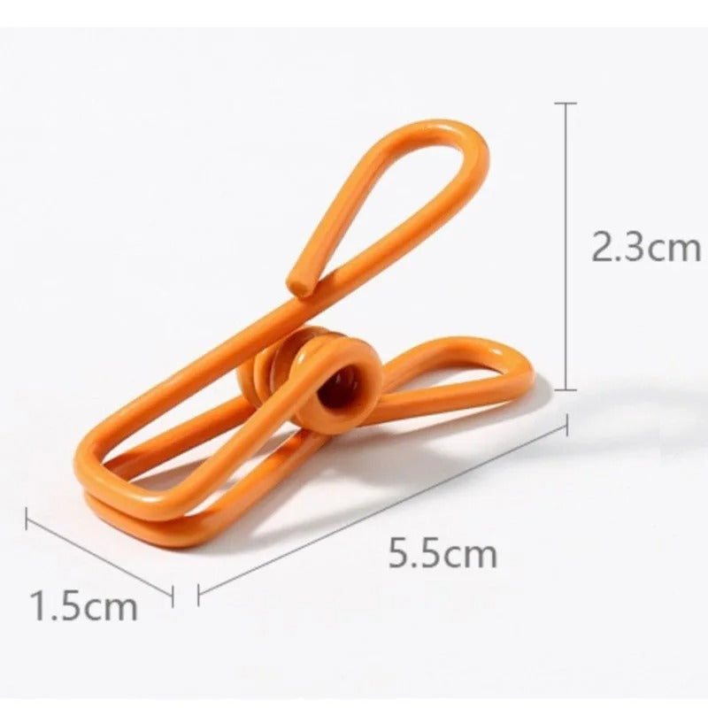 10-100Pcs Chip Clips Utility PVC-Coated Steel Clip High Elasticity Metal Clips Clothes Clamp for Food Package Clips