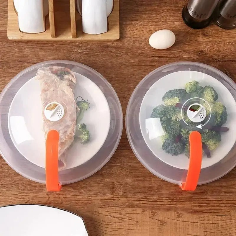 High Quality Microwave Splatter Cover BPA Free Microwave Oven Plate Food Cover Guard Lid with Handle Clear Kitchen Accessories