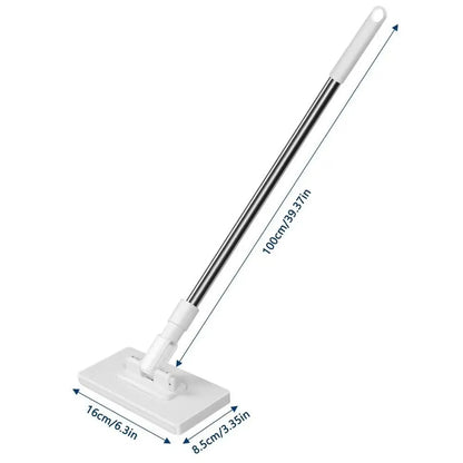 New with 3 Reusable Cloths Hands-free Mop 360° Rotating Head Clamping Automatic Mop Clip Towel Mop Dust Removal