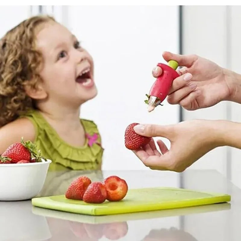 Strawberry Stem Remover Ware Tomato Stem Fruit Corer Strawberry Knife Pineapple Hole Seed Vegetable Cutter Kitchen
