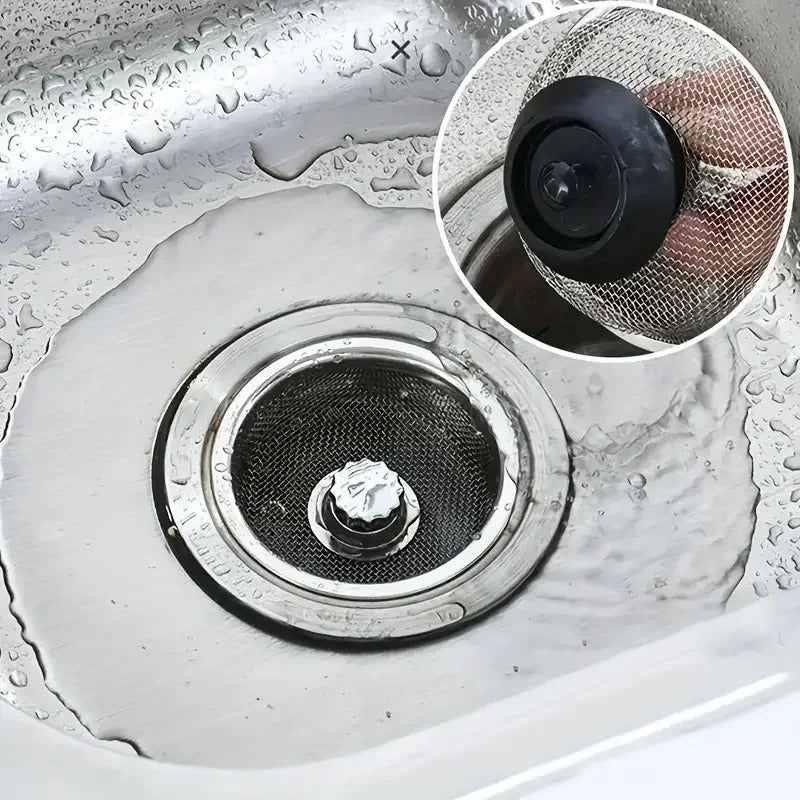 2pcs Kitchen Sink Strainer Replacement Drain Basket Stainless Steel Mesh Filter Waste Hole Strainer Kitchen Gadgets