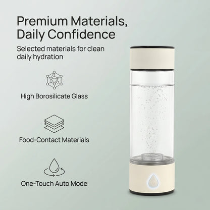 High Concentration Hydrogen Water Generator Bottle 8032 PPB SPE PEM Ionizer Cup Portable Rechargeable Hydrogen Rich Water Maker