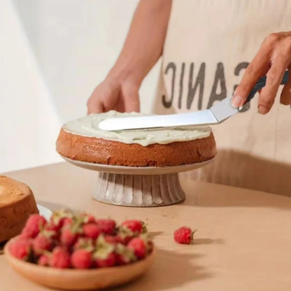 Icing Spatula Angled Stainless Steel Palette Knife Curved Offset Blade Professional Frost Cream Spatula for Cake Pastry Baking