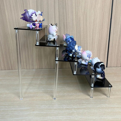 Black Acrylic Shelf Display Stand Perfume Cupcake Stand Figures Toys Desserts Holder Collection Cosmetic Shelves Organizers