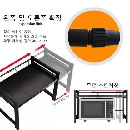 Expandable Microwave Oven Shelf Oven Storage Rack Kitchen Countertop Organize Shelf Microwave Organize Kitchen Rack Thickened