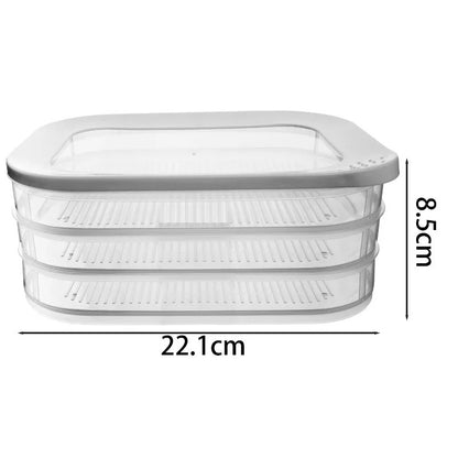 Meat Container for Fridge Bacon Lunch Meat Container for Refrigerator Meal Prep Containers Stackable Food Storage Boxes with Lid