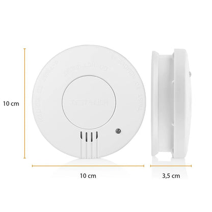 CCEsafety SA10 Smoke Detector 9V Replaceable Battery Fire Alarm Smoke Sensor Hush Button For Home Apartment Rental CE EN14604