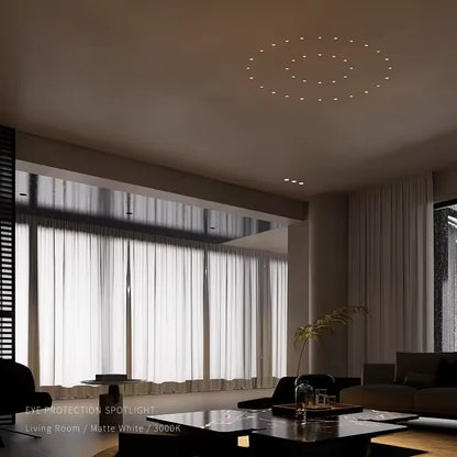 LED Recessed Downlight Black Modern Spotlight Indoor Anti-glare CRI97 Aluminum Ceiling Light for Living Room Bedroom