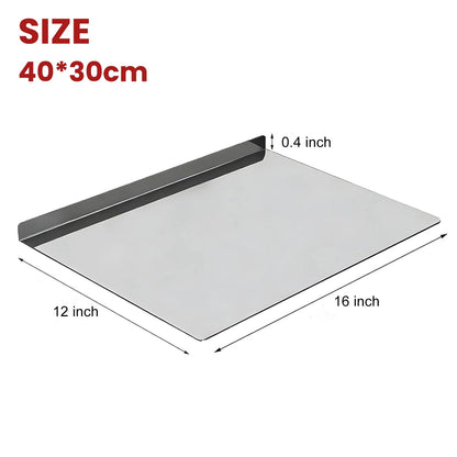 304 Stainless Steel Cutting Board with lip Countertop Antibacterial Large vegetable Meat Chopping Board Kitchen Cutting board