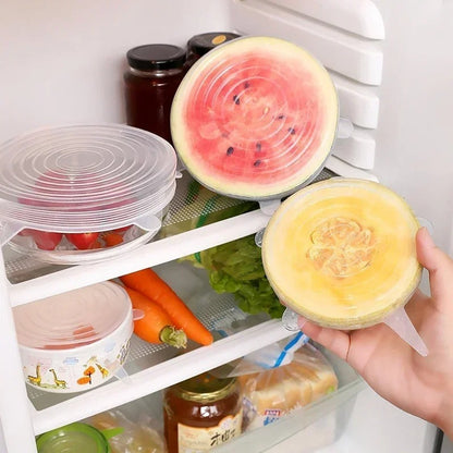 Silicone Stretch Lid Kitchen Accessories Can Be Reused Food Cover Plastic Wrap Cover Fresh-keeping Sealed Bowl