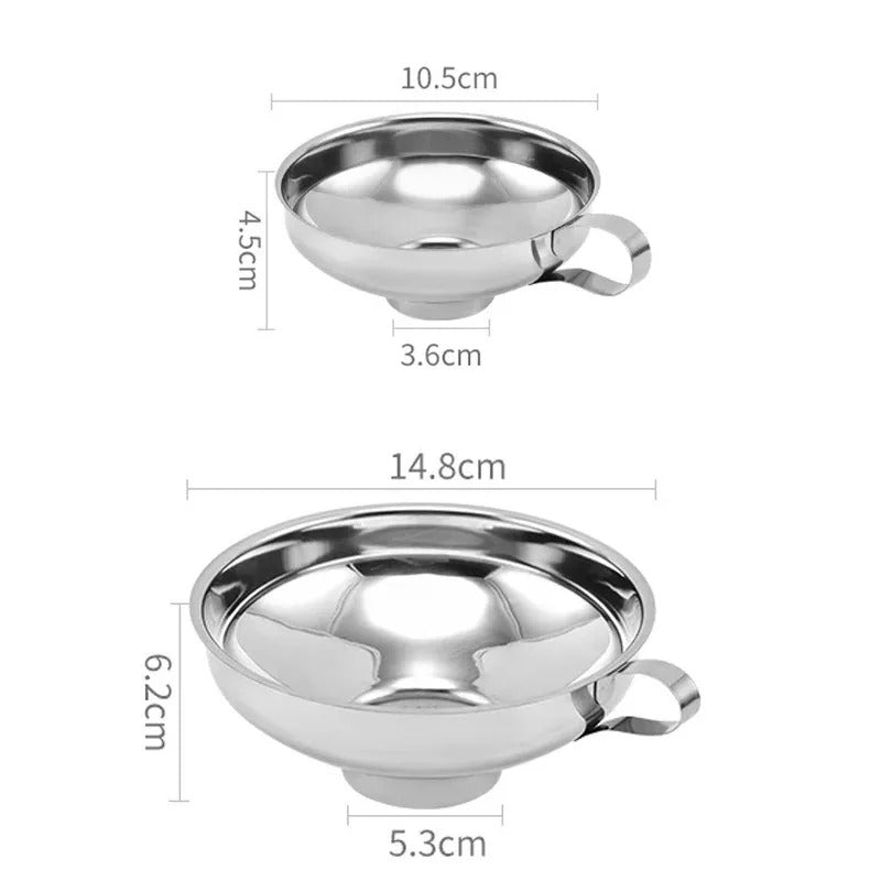 Premium Stainless Steel Kitchen Funnel Large Wide Mouth Design for Canning Jam Oil Liquid Pouring Household Use