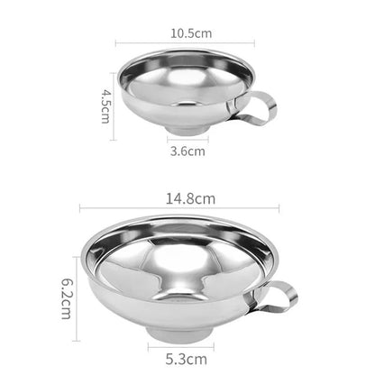 Premium Stainless Steel Kitchen Funnel Large Wide Mouth Design for Canning Jam Oil Liquid Pouring Household Use