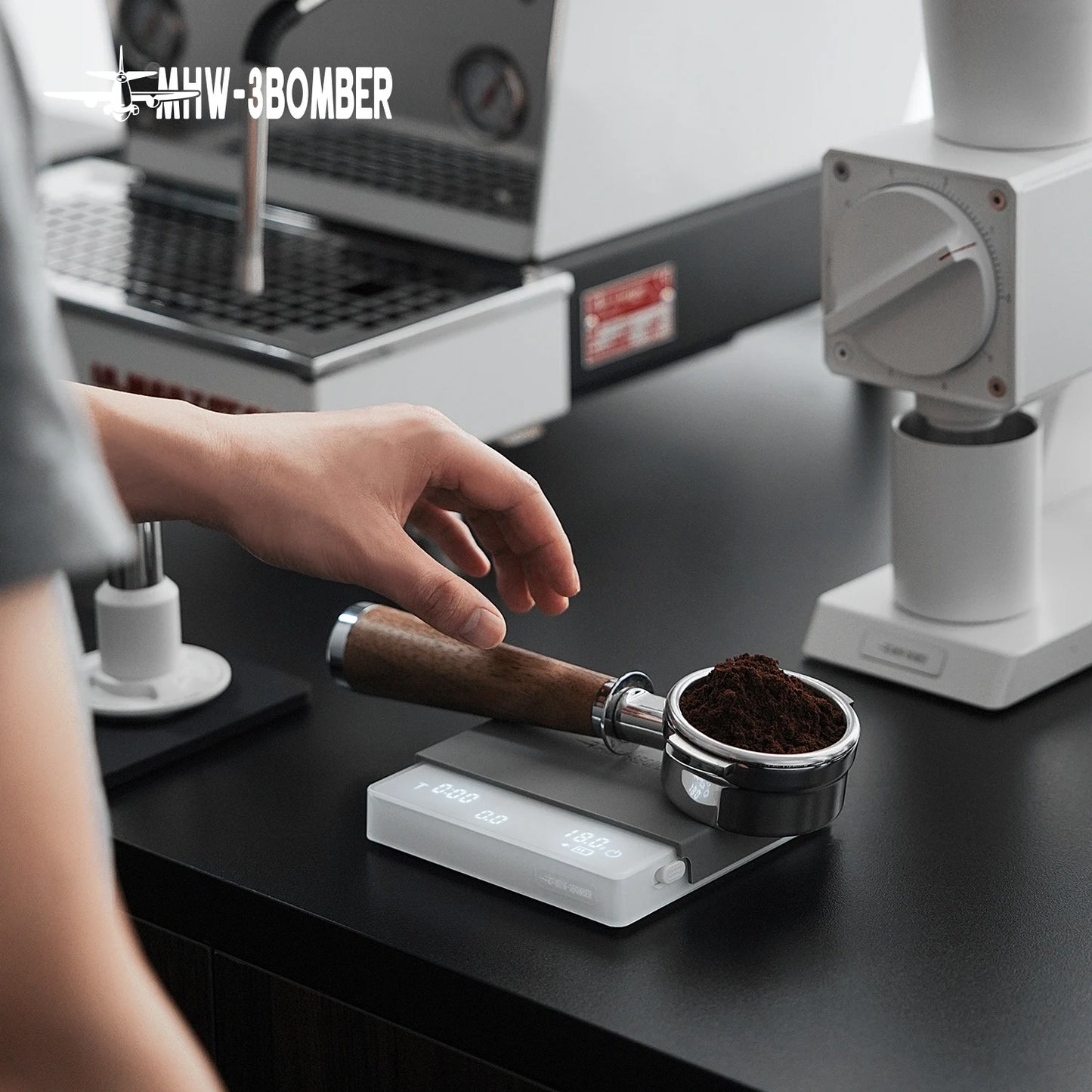 MHW-3BOMBER Digital Kitchen Coffee Scale High Precision Cyclic Rechargeable Espresso Electronic Scale Home Barista Accessories