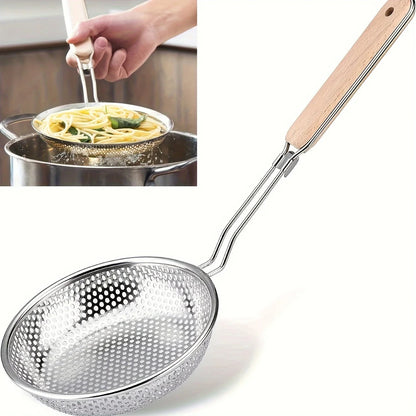 Stainless Steel Fine Mesh Skimmer Spoon for Noodles Spaghetti Colander