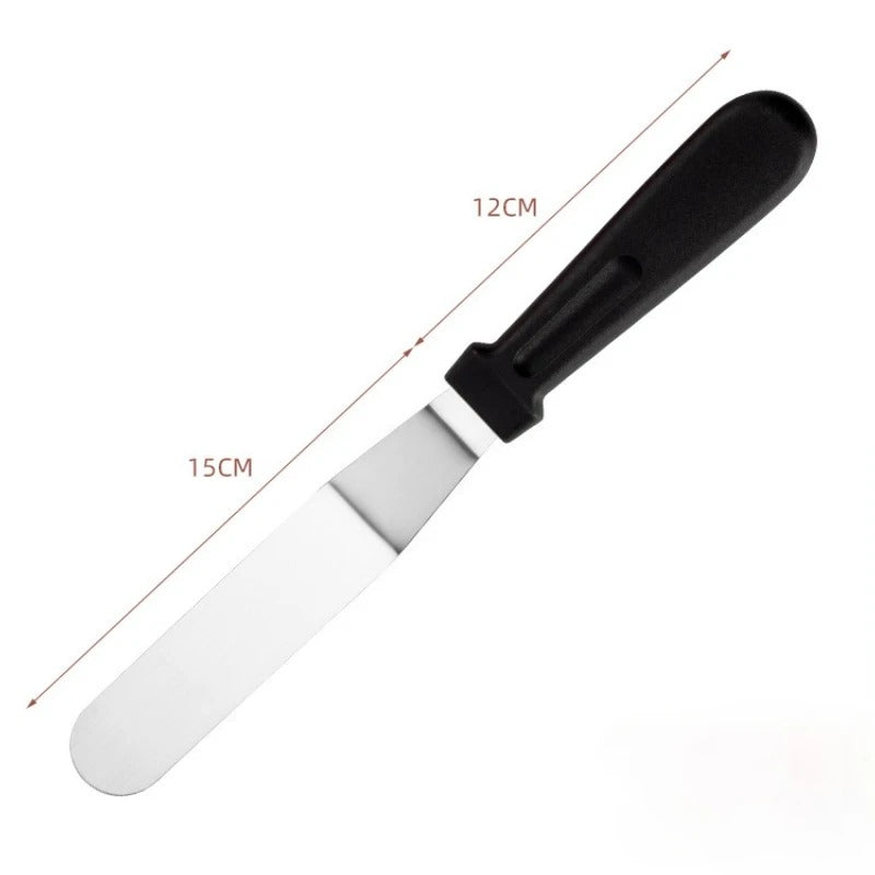 Icing Spatula Angled Stainless Steel Palette Knife Curved Offset Blade Professional Frost Cream Spatula for Cake Pastry Baking