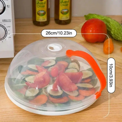 High Quality Microwave Splatter Cover BPA Free Microwave Oven Plate Food Cover Guard Lid with Handle Clear Kitchen Accessories