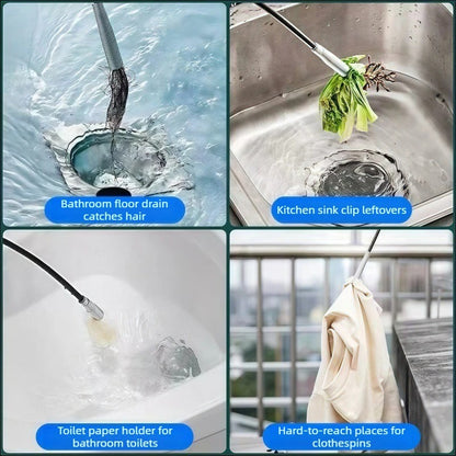 Hand Pinch Cleaning Sewer Pipe Plunger Hand Pinches Four Claws Pipe Opener Drains Four Claw Telescopic Bathroom Accessories Home