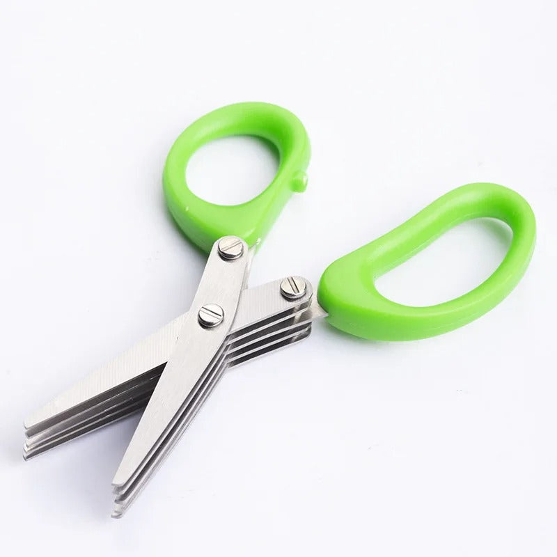 Multifunctional Scissors Stainless Steel 3/5 Layer Kitchen Scissors Scallion Cutter Pepper Herb Laver Spices Onion Cooking Tool
