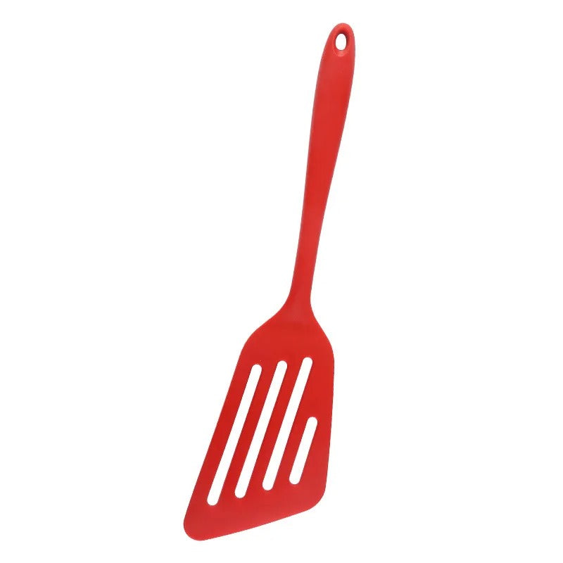 1PCS Kitchen non-stick silicone spatula fried fish and egg cooking leak-resistant spatula high temperature silicone kitchenware
