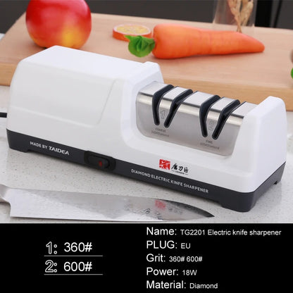 TAIDEA Professional Electric Knife Sharpener EU PLUG Grit 360/600# and Polishing Sharpening Stone GrindStone Power 18W